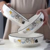 1728457925360-98e3367b22534a198a3d7486ce7a5ef1-goods 2pcs Large 9-Inch Ceramic Cat Soup Bowl