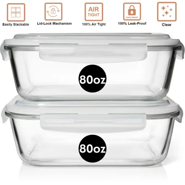 1e14eba3-fec0-4778-8a0d-da2121a7a917 Two-pack 2260ml Large Glass Baking Dish