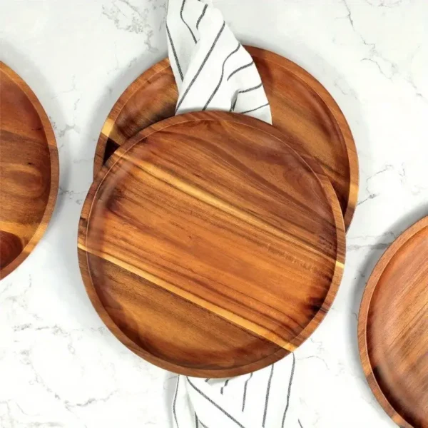 592d56a1be8742e3ba8dead5d59e1451-goods 4pcs Wooden Plates