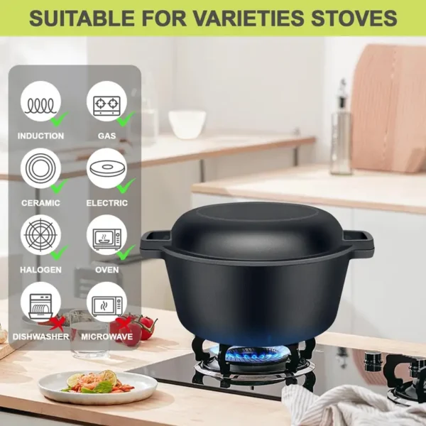 bece9e01a0ae463b90577a7e454ba019-goods Cast Iron 2-in-1 Multifunctional Cooking and Baking Dish Set