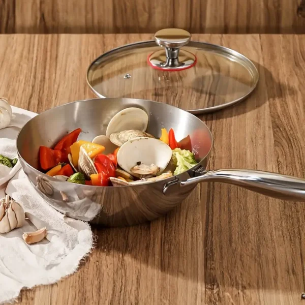 ff1eb2da-d398-4f00-927e-aa8be9af7ee9 YUMIPLUS 304 Stainless Steel 3-Layer Wok